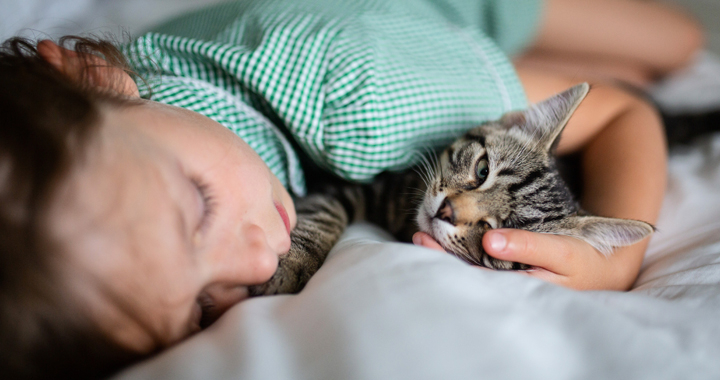 girl and cat snuggling - photo by Steve