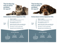 Posters for Veterinarians on Animal Abuse Covers