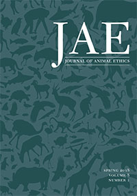 small illustrated silhouettes of animals on dark green background
