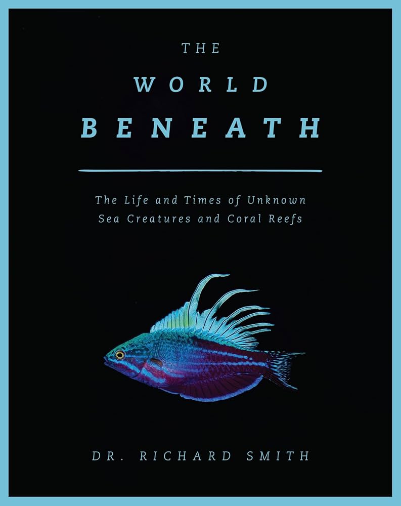 tropical fish sits in the center of book cover