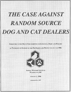 Book cover of The Case Against Random Source Dog and Cat Dealers