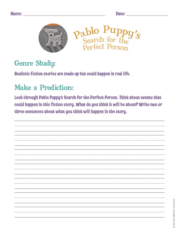 Cover of Pablo Puppy’s Search for the Perfect Person Lesson Plan