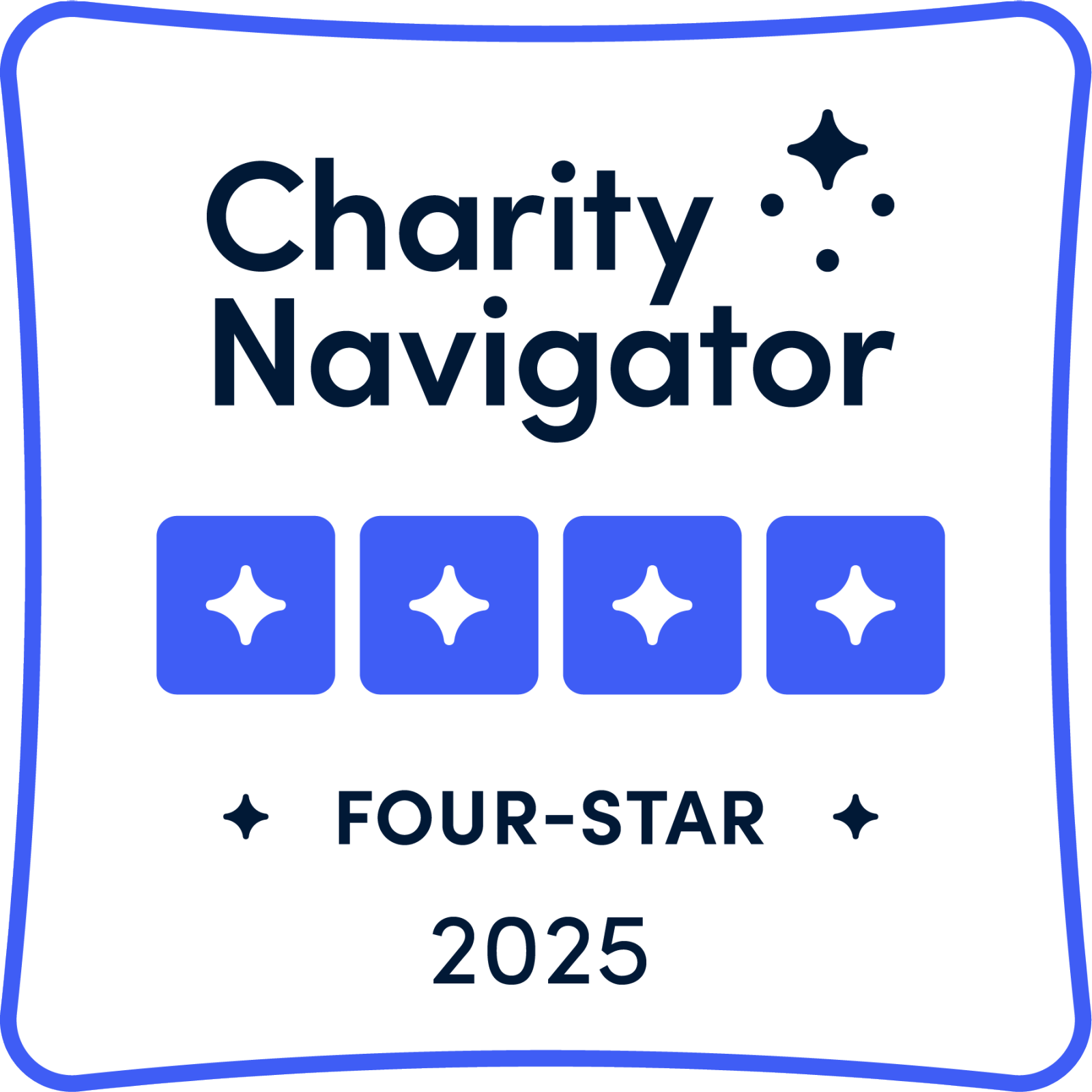 Charity Navigator 4 star-rating Badge 2025